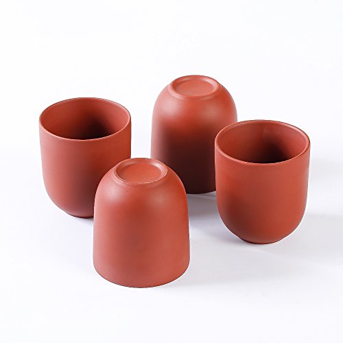 Urban Lifestyle Terry - Juego de 4 tazas de té (arcilla, té y té, terracota)