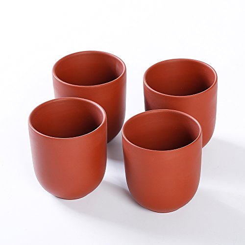 Urban Lifestyle Terry - Juego de 4 tazas de té (arcilla, té y té, terracota)