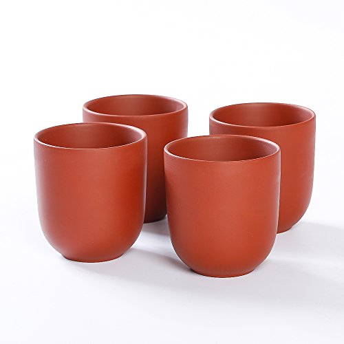 Urban Lifestyle Terry - Juego de 4 tazas de té (arcilla, té y té, terracota)