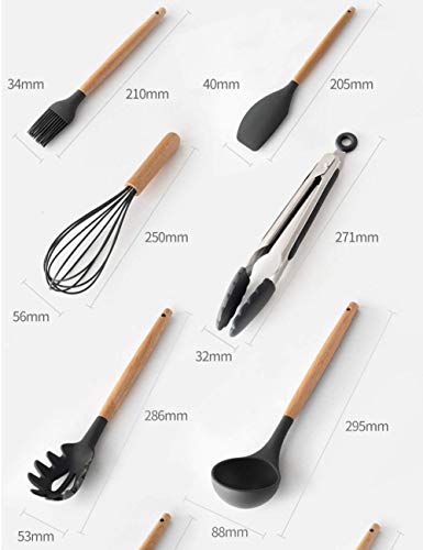 Utensilios de cocina, utensilios de cocina 12PCS silicona utensilios de cocina conjunto, resistente al calor de la cocina antiadherente utensilios de cocina for hornear Herramientas con caja de almace