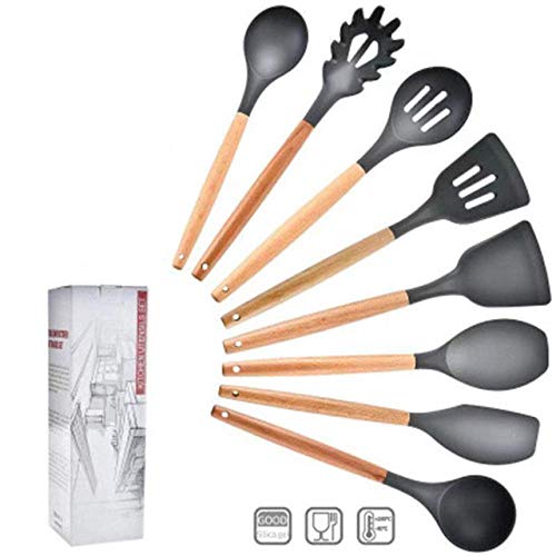 Utensilios de cocina, utensilios de cocina 12PCS silicona utensilios de cocina conjunto, resistente al calor de la cocina antiadherente utensilios de cocina for hornear Herramientas con caja de almace