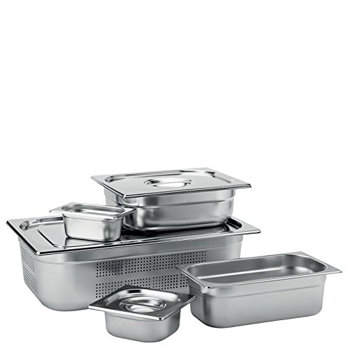 Utopia Gastronorms, f70026 en acero inoxidable, en acero inoxidable GN 1/1 cacerola 6.5 cm de profundidad (caja de 6)