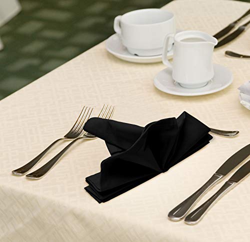 Utopia Kitchen - 12 Servilletas de Cena de Algodón (46 x 46 cm) - Suave y Cómoda - Calidad de Hotel Duradera - Ideal para Eventos y Uso Doméstico Regular (Negro)