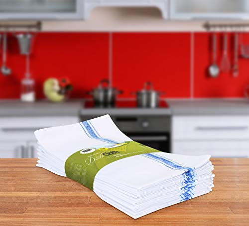 Utopia Towels - Paño de Cocina Lavable a máquina de algodón Cocina Blanca Paños de Cocina Toallas de té Toallas (38 x 64 cm, Azul)