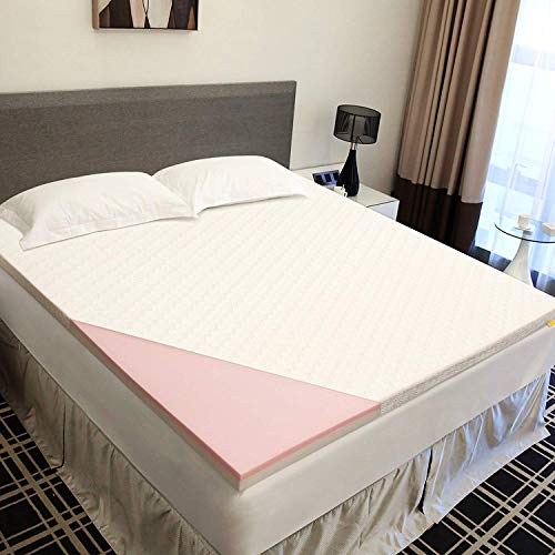 UTTU Topper Viscoelástico, Topper Colchon Viscoelástico Antiestático, Sobrecolchón con Funda Suave Extraíble y Lavable, Dimensiones de 90x200x6 cm