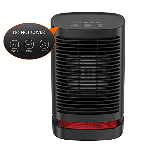 Uvistare Calefactor Eléctrico Portátil Calentador 950W Calefactor de Aire Caliente Termoventiladores de Ventilador Calentador de Cerámica de PTC para Hogar y Oficina Protección del Sobrecalentamiento