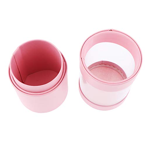 Vacía Caja Cosmética Estante de Cepillo de Maquillaje Estuche de Pincel Envase de Brocha Organizador - Rosado