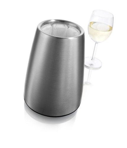 Vacu Vin Cubitera enfriadora para Vino Acero INOX, Inoxidable, Ø 14,5 cm, 20.5 cm