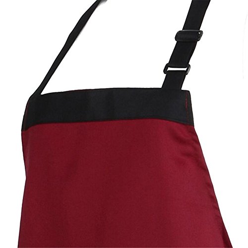 VALINK 1 Piezas Unisex Ajustable Delantal Babero,Cocinero Delantales,Carnicería Delantales,de Cocina Delantales,Horneado Delantales,Catering Barbacoa con 2 Bolsillo para Hogar Cocina Restaurante