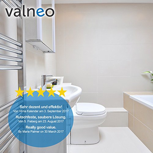 valneo 8 Cintas Antideslizantes para la Ducha y bañera Transparente para una Larga Vida de Uso - Cinta Antideslizante, Alfombrilla Antideslizante, Pegatina Antideslizante, Alfombra Antideslizante