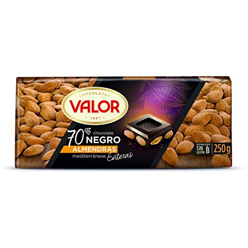 Valor Chocolate Negro Con Almendras - 250 gr