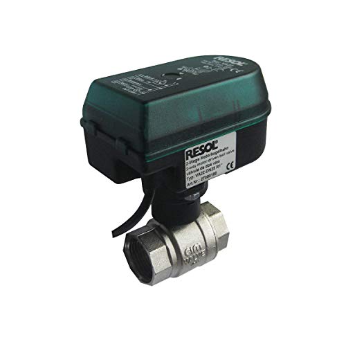 Válvula de bola de motor RESOL VA22 R1 230 V/50 Hz VA22 DN25 1" para uso en sistemas de calefacción, agua caliente, solar y de riego