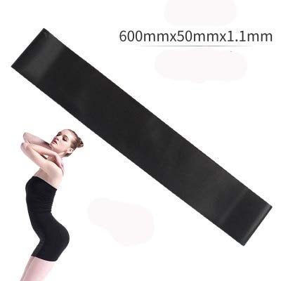 VAN+ 5 colores de resistencia de yoga bandas de goma para interiores y exteriores, equipo de fitness de 0,35 mm a 1,1 mm, para pilates, deporte, entrenamientos, bandas elásticas, color negro