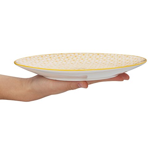 Vancasso Natsuki Plato de postre de porcelana, 4 piezas Plato de plato de pastel, Plato plano para el desayuno