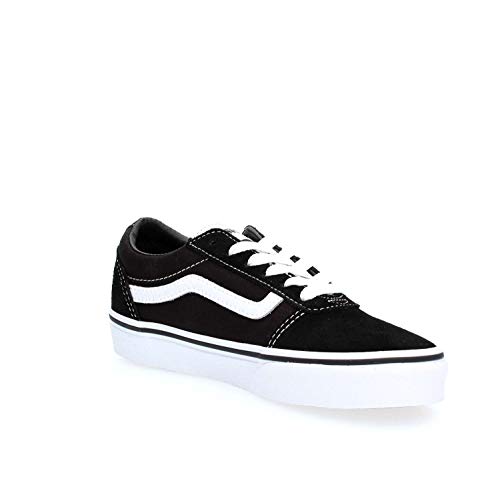 Vans Ward Suede/Canvas, Zapatillas Unisex Niños, Negro ((Suede/Canvas) Black/White Iju) 39 EU