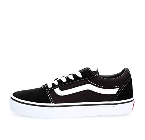 Vans Ward Suede/Canvas, Zapatillas Unisex Niños, Negro ((Suede/Canvas) Black/White Iju) 39 EU