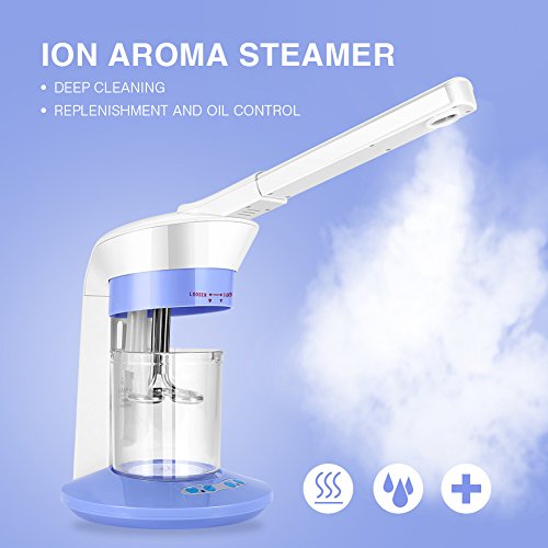 Vaporizador de cara humidificador nano-ionico portátil para máquinas,Vaporizador Facial Hidratante con spray giratorio de 360 ​​° para el cuidado de la piel limpieza profunda desintoxicación(EU)