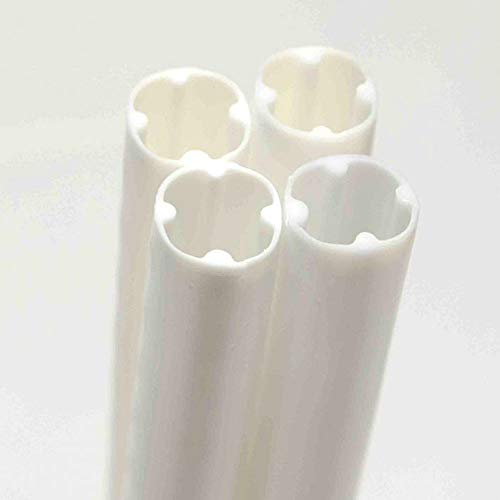 Varillas de plástico blanco para construcción de pasteles por niveles, de Poly-dowels (30 x 0,63 cm, 12 unidades)