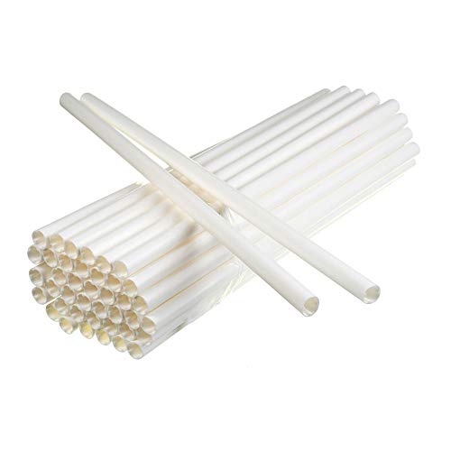 Varillas de plástico blanco para construcción de pasteles por niveles, de Poly-dowels (30 x 0,63 cm, 12 unidades)