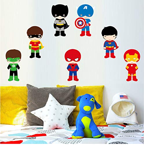 Varios Superhéroes Los Vengadores Pegatinas De Pared Para Niños Habitación Decoración Del Hogar Diy Calcomanías Mural De Dibujos Animados Pvc Arte Cubierta De Impresión Cartel