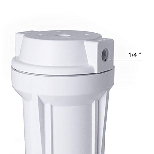 Vaso 10" blanco rosca 1/4 para equipo de osmosis inversa. Bbagua