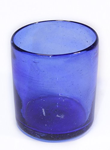 Vaso Tumbler Artesanal – Vidrio Reciclado – Azul - Juego de 6