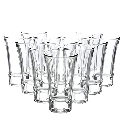 vasos cristal chupitos vasos de chupito originales para whisky, vodka, tequila set juego de vaso chupito de 60 ml de whiskey bebidas alcoholicas vidrio endurecido baratos shot glasses (6 unidades)