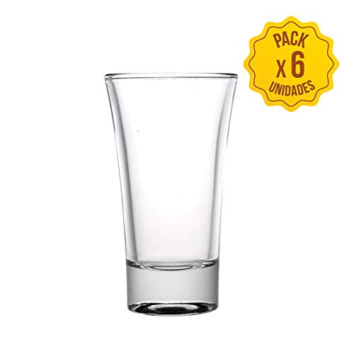 vasos cristal chupitos vasos de chupito originales para whisky, vodka, tequila set juego de vaso chupito de 60 ml de whiskey bebidas alcoholicas vidrio endurecido baratos shot glasses (6 unidades)