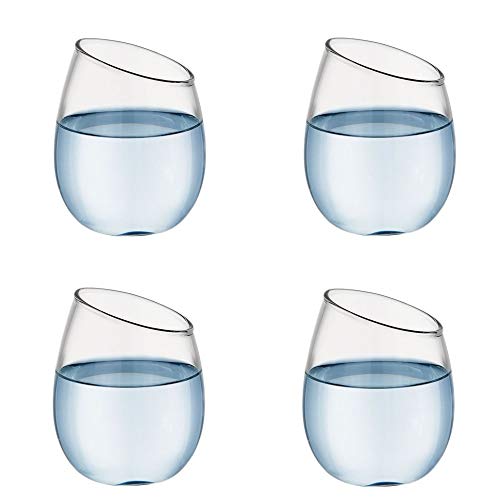 Vasos de Agua Adecuado para Whisky, Jugo, Vino, etc. Collection Uso en Casa, Restaurante y en Fiestas. 400 ml / 13.5 onzas, Apto para Microondas y Lavavajillas (Style B)