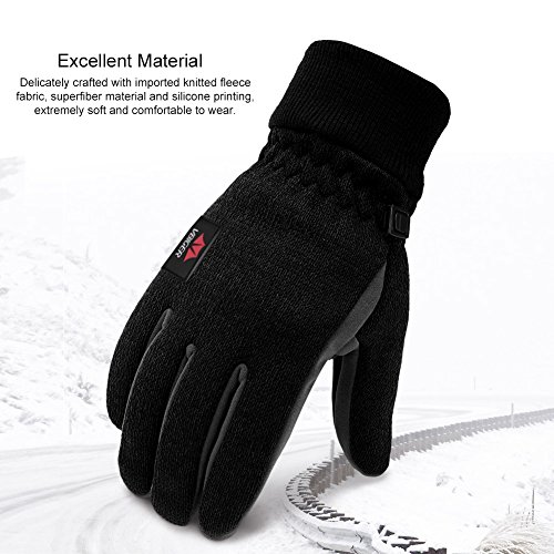 VBIGER Guantes de Invierno Apto para Pantalla Táctil Guantes de Punto de Invierno Cálidos Guantes Deportivos Unisex