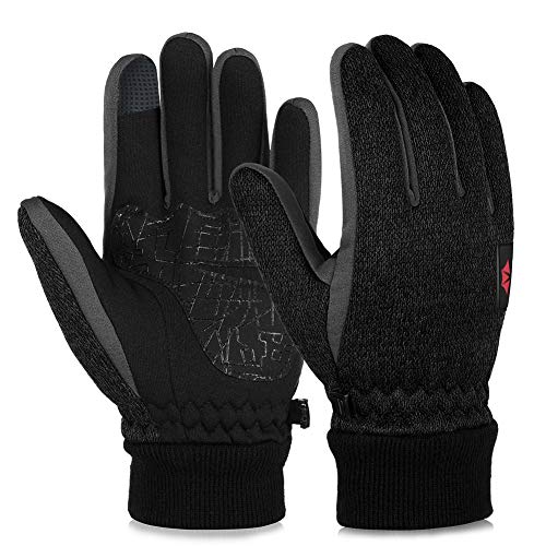 VBIGER Guantes de Invierno Apto para Pantalla Táctil Guantes de Punto de Invierno Cálidos Guantes Deportivos Unisex