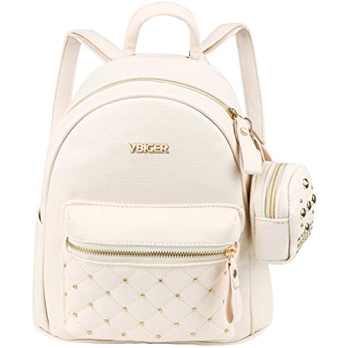 Vbiger Mochilas Mujer de Cuero Mochila de Moda Ocio 2 en 1 para Ocio Viaje