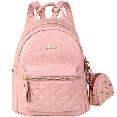 Vbiger Mochilas Mujer de Cuero Mochila de Moda Ocio 2 en 1 para Ocio Viaje