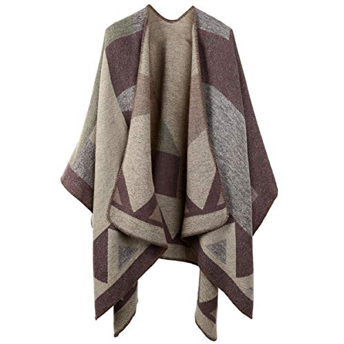 VBIGER Poncho de Punto de Mujeres Elegantes para Invierno