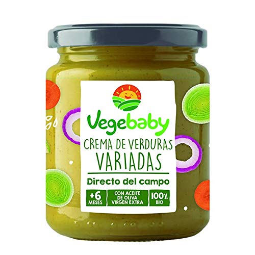 Vegebaby, Potito de Fruta para Bebé (Verduras) - 8 de 190 gr (Total 1520 gr)