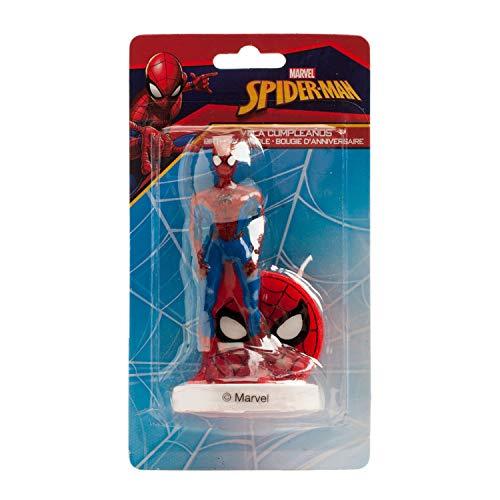 Vela 3D de Spiderman 9 cm