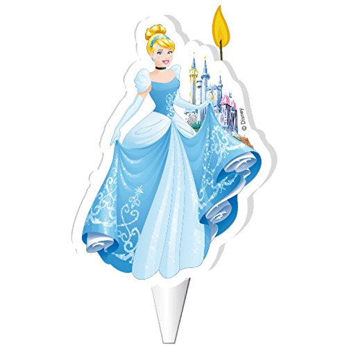 Vela para tarta de cumpleaños Disney con diseño de Princesa Cenicienta, producto oficial de Dekora, 7,5 cm, W505