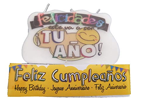 Velas Cumpleaños Grandes Aniversario Emoji Originales (TU AÑO)