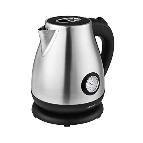 Venga! VG JK 3002 - Hervidor de agua de acero inoxidable y plástico, 2200 W, 1,7 L (plateado)