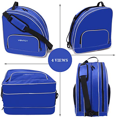 VENTCY Bolsa para Patines, Bolsa Patines Adulto, Bolsa Patines Ruedas, Bolsa Patines Línea para Nina, Bolsa Patines 4 Ruedas hasta El Tamaño 45 (EU) Azul