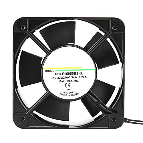 Ventilador de refrigeración, ventilador de disipador de calor de 15 cm, sistema de refrigeración para equipos industriales/horno/caja eléctrica/armario (220 V － 240 V), ventilador enfriador de disipad