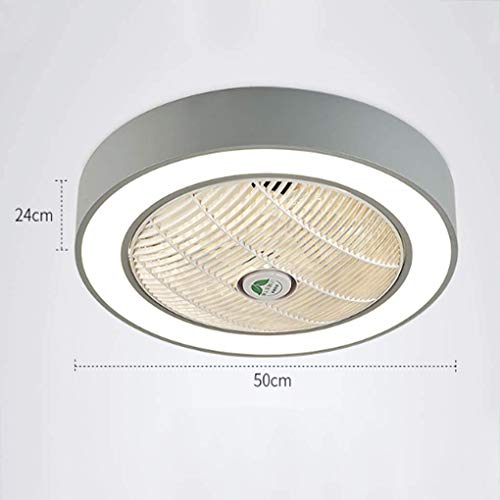 Ventilador De Techo Con Luz Led, Velocidad Del Viento Ajustable, Regulable Con Control Remoto, 70W Moderna Lámpara De Techo Led Decoración Iluminación Para Dormitorio Sala Comedor (Gray)