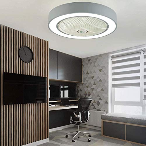 Ventilador De Techo Con Luz Led, Velocidad Del Viento Ajustable, Regulable Con Control Remoto, 70W Moderna Lámpara De Techo Led Decoración Iluminación Para Dormitorio Sala Comedor (Gray)