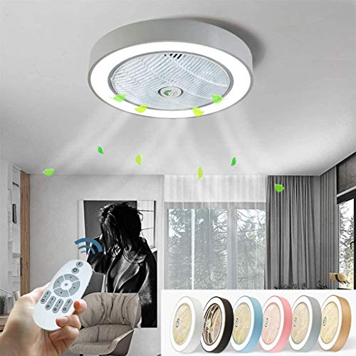 Ventilador De Techo Con Luz Led, Velocidad Del Viento Ajustable, Regulable Con Control Remoto, 70W Moderna Lámpara De Techo Led Decoración Iluminación Para Dormitorio Sala Comedor (Gray)