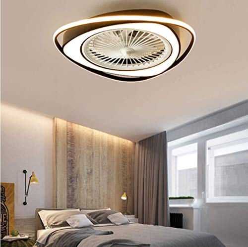 Ventilador De Techo LED Con Iluminación Lámpara De Techo De 38 W Regulable Con Control Remoto Velocidad Del Viento Ajustable Dormitorio Sala De Estar Ventilador Silencioso Invisible Lámpara De Techo