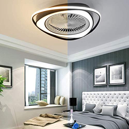 Ventilador De Techo LED Con Iluminación Lámpara De Techo De 38 W Regulable Con Control Remoto Velocidad Del Viento Ajustable Dormitorio Sala De Estar Ventilador Silencioso Invisible Lámpara De Techo