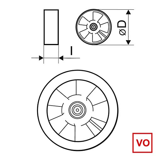 Ventilador Extractor Axial de Alta Temperatura 150°C para conductos Circulares 150 mm Rodamiento a Bolas NSK Japón Double Sellado de Larga Vida de 30.000 Horas