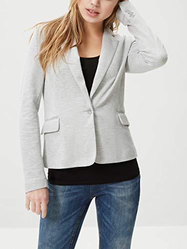 VERO MODA VMJULIA LS BLAZER DNM NOOS, Chaqueta de traje Mujer, Gris (Light Grey Melange), 38