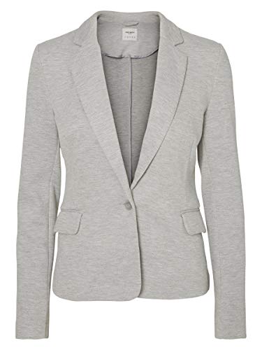 VERO MODA VMJULIA LS BLAZER DNM NOOS, Chaqueta de traje Mujer, Gris (Light Grey Melange), 38