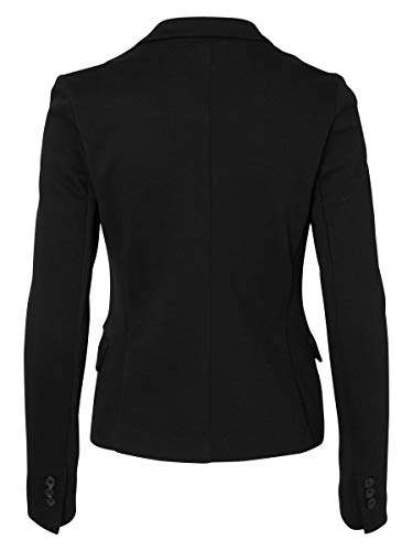 Vero Moda Vmjulia Ls Blazer Dnm Noos, Chaqueta de Traje para Mujer, 38, Negro (Black Black), 42